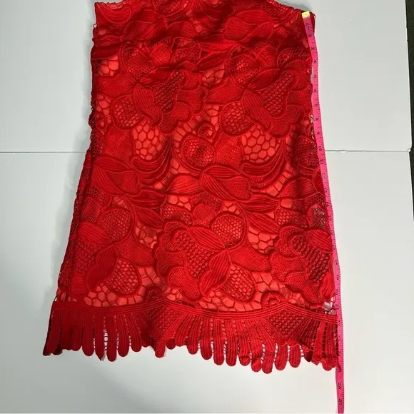 Lovers   Friends Coral XS Caspian lace shift mini dress floral homecoming prom