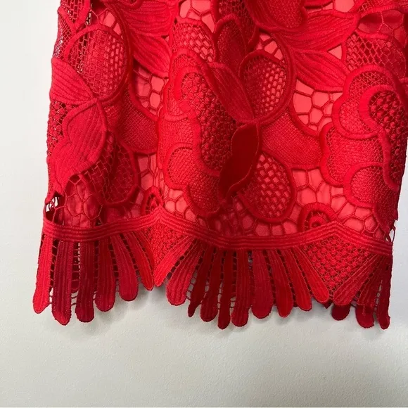 Lovers   Friends Coral XS Caspian lace shift mini dress floral homecoming prom