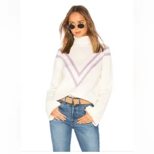 Lovers   Friends Sweater Caroline in Ivory and lavender