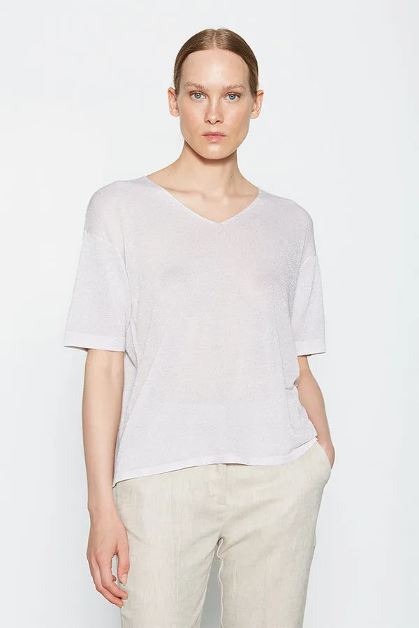 LUREX CRUDE V-NECK SWEATER