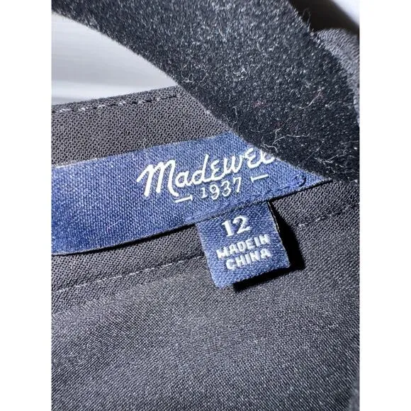 Madewell Black Mini Fit and Flare Dress - Size 12