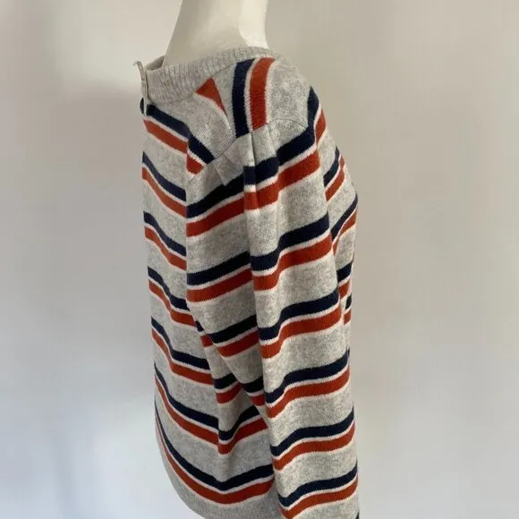 Madewell BNWT v-neck womens sweater NEW striped