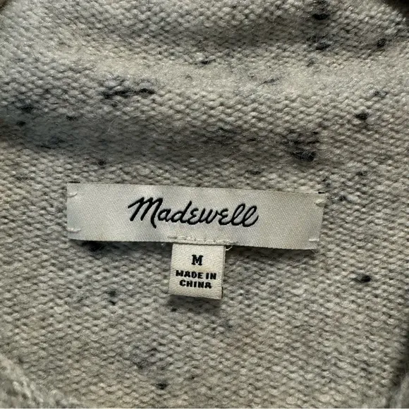 Madewell Donegal Inland Turtleneck Wool Blend Minimalist Speckled Sweater Medium