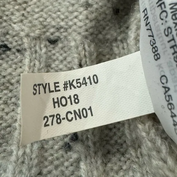 Madewell Donegal Inland Turtleneck Wool Blend Minimalist Speckled Sweater Medium