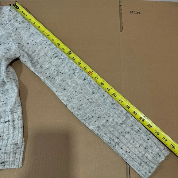 Madewell Donegal Inland Turtleneck Wool Blend Minimalist Speckled Sweater Medium
