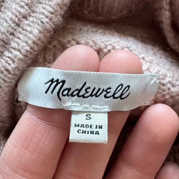 Madewell Donegal Rib Knit Marled Sweater Medium