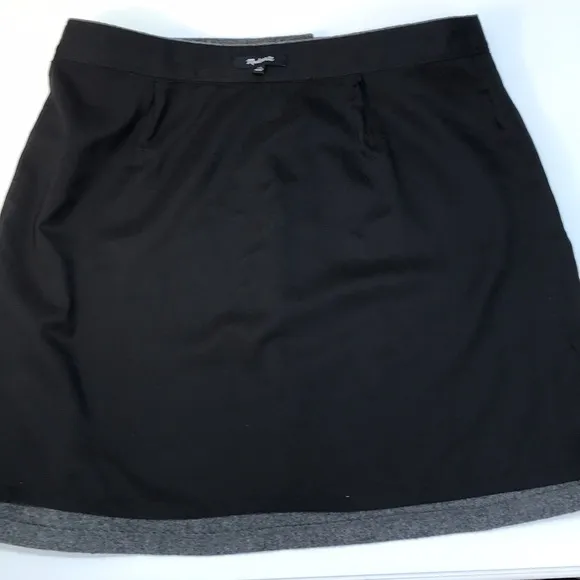 Madewell Gray Wool Mini Skirt with Full Length Front Zipper Size 12