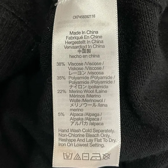 Madewell Merino Wool Alpaca Blend Turtleneck Sweater size XXS  Buttons Round Hem