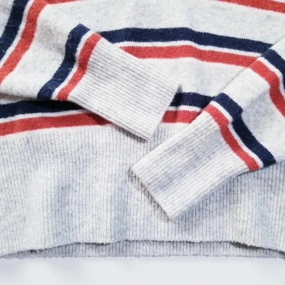 MADEWELL Striped Westgate V-Neck Sweater S