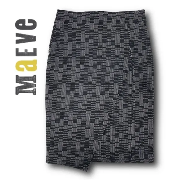 Maeve by Anthropologie Asymmetrical geometric pencil skirt - size medium