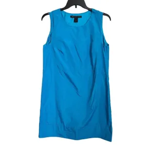 MARC by MARC JACOBS Taffeta Shift Dress Blue Sz L Sleeveless Pockets