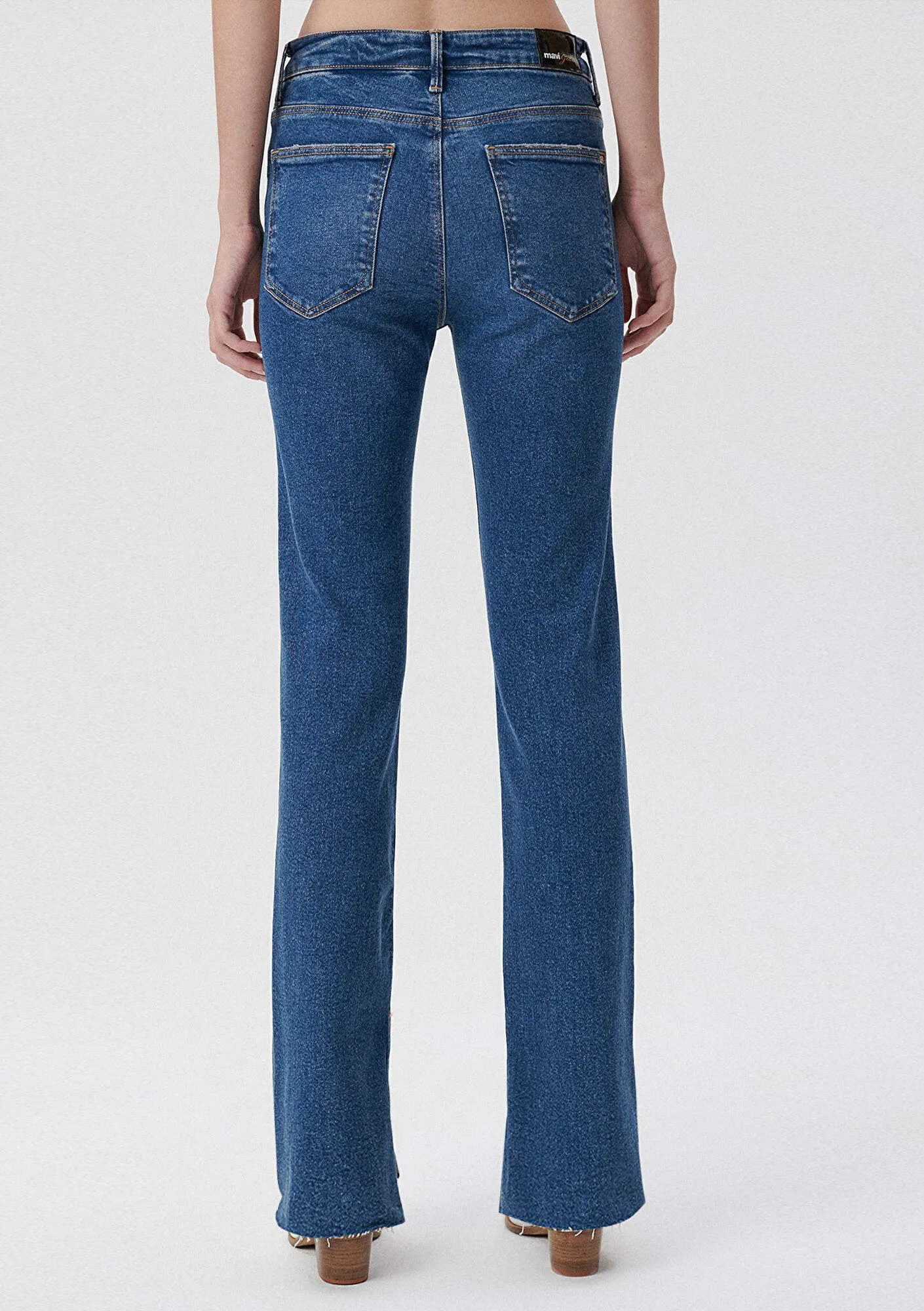 Maria Slit Dark Gold Icon Jean Pants