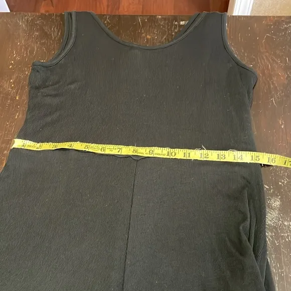 Marine Layer Lexi Rib Fit-and-Flare Black Dress Size L.