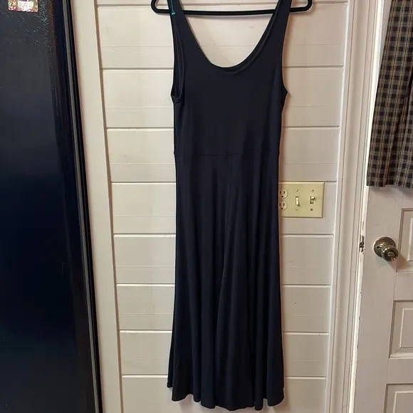 Marine Layer Lexi Rib Fit-and-Flare Black Dress Size L.