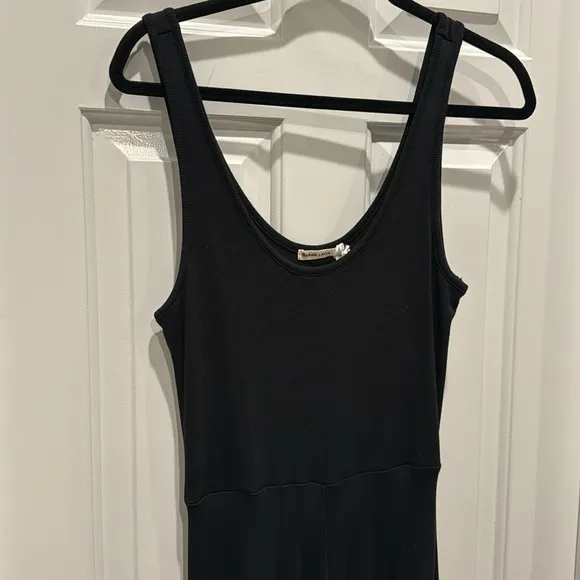 Marine Layer Lexi Rib Fit and Flare Midi Dress black size medium nwt