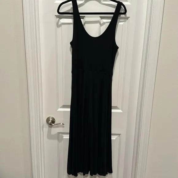 Marine Layer Lexi Rib Fit and Flare Midi Dress black size medium nwt