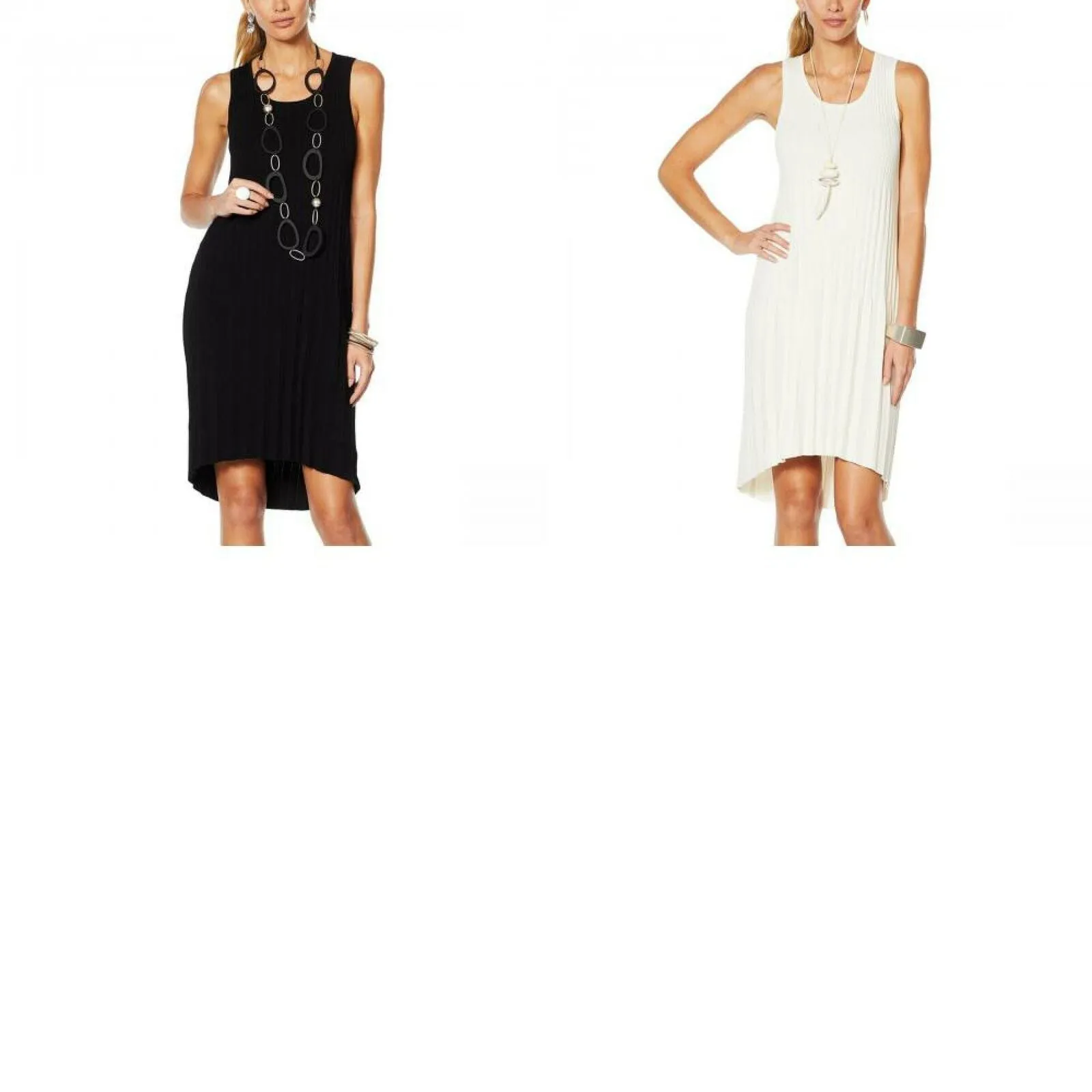 MarlaWynne Women's Sleeveless Pleated Knit Dress