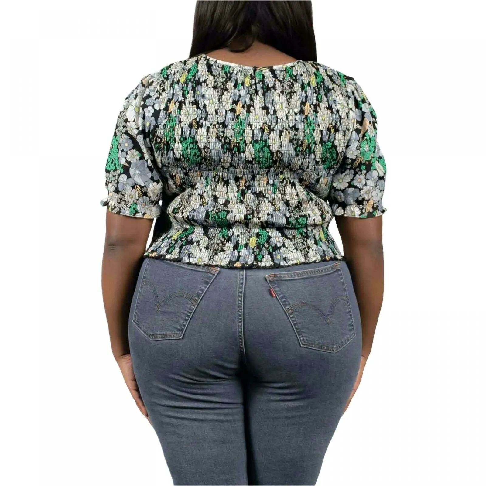Mauby Plus Size Smocked Poplin Top