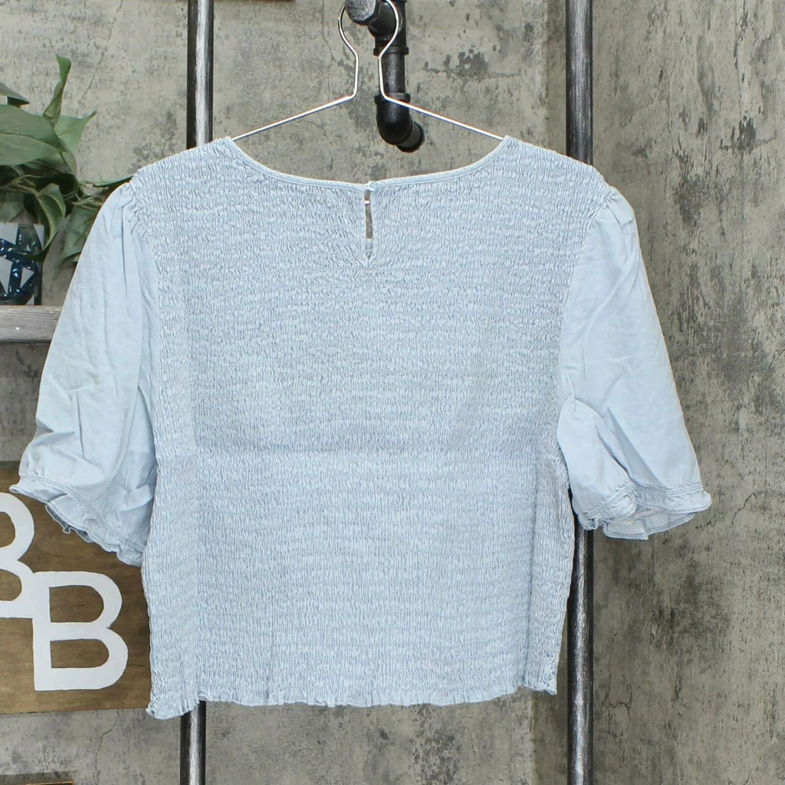 Mauby Plus Size Smocked Poplin Top