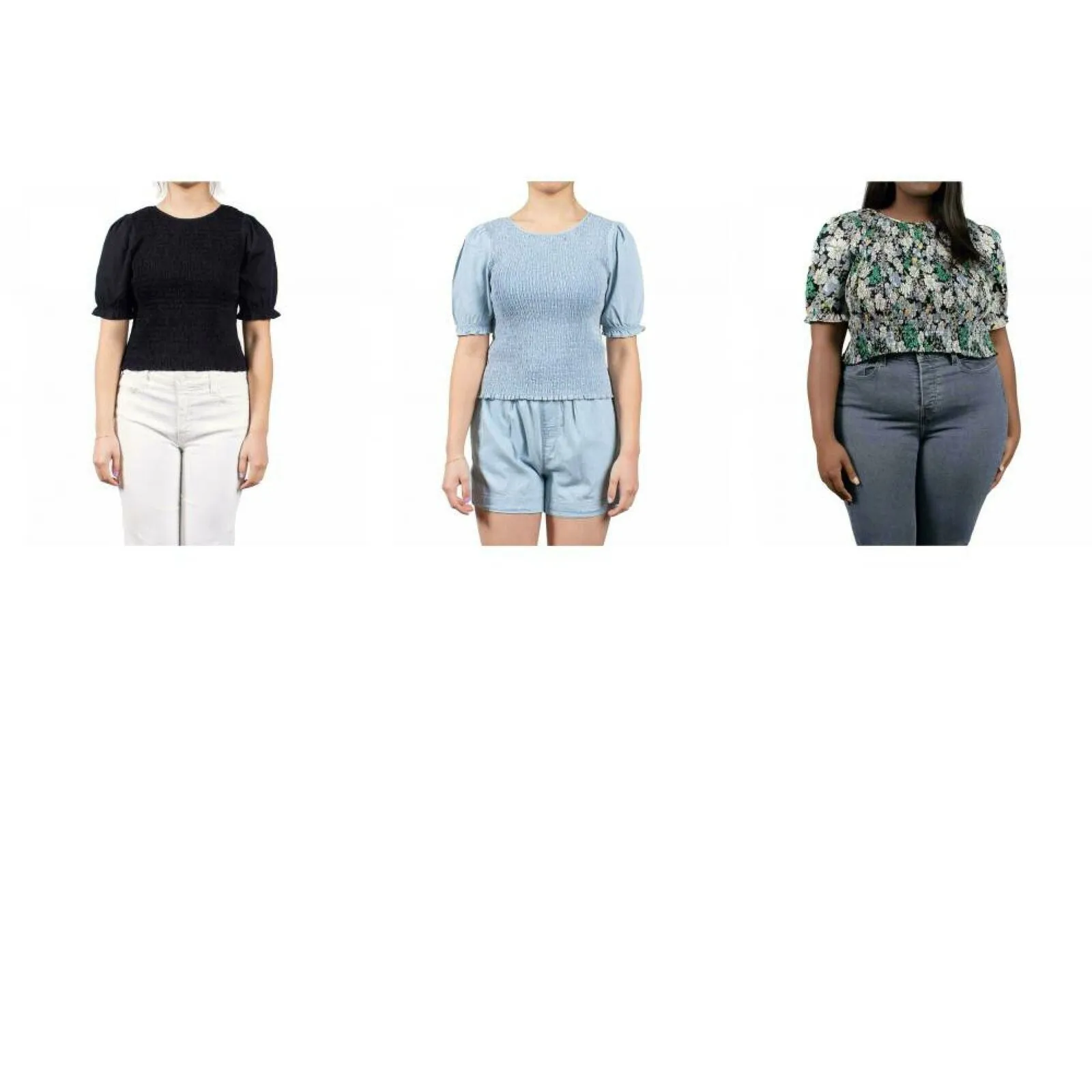 Mauby Plus Size Smocked Poplin Top