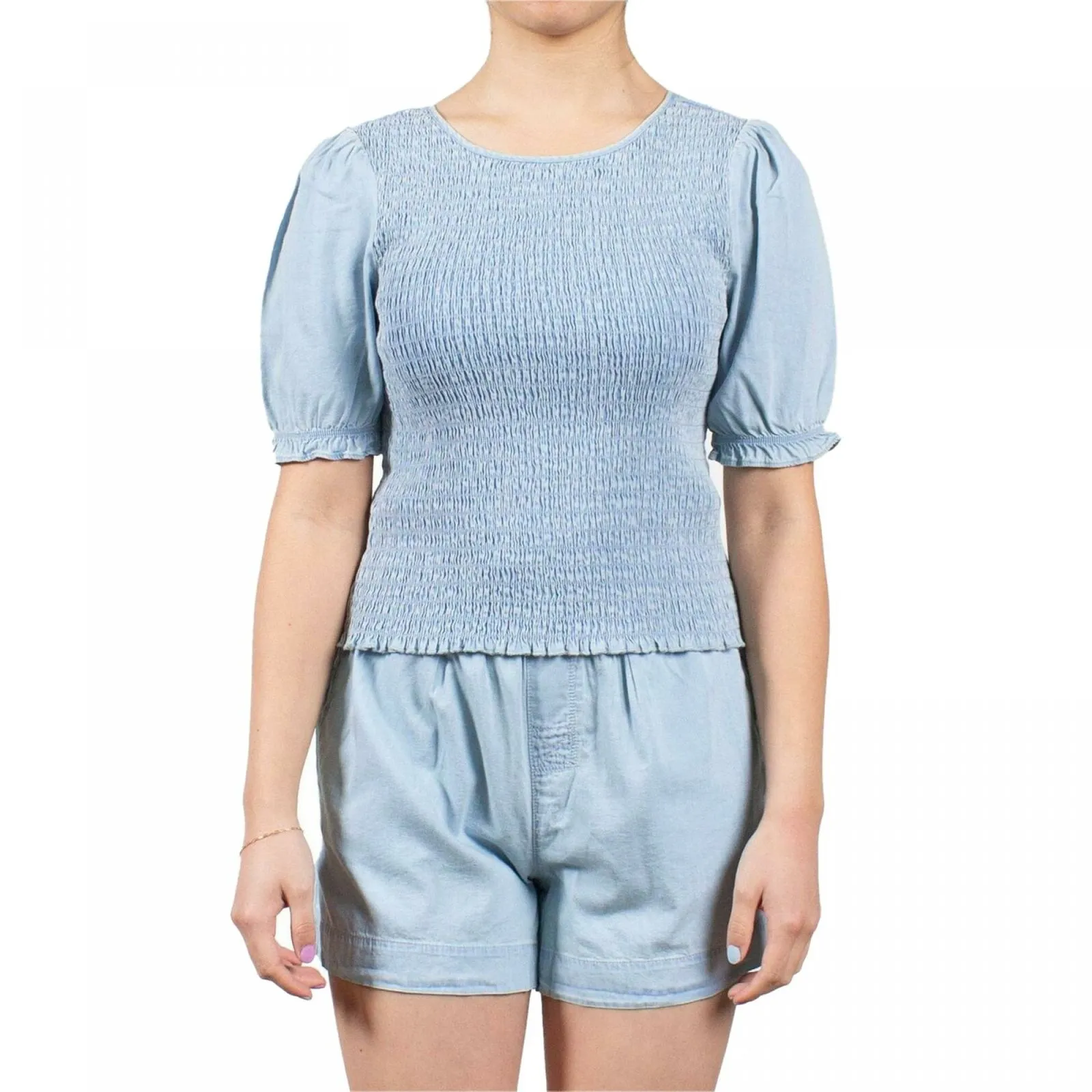 Mauby Plus Size Smocked Poplin Top