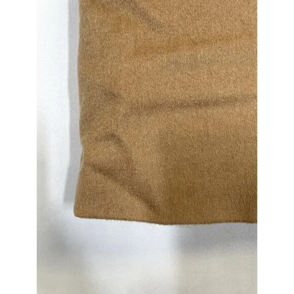 MAX MARA High Rise Wool Blend Pencil Skirt Camel Tan Made in Italy Size 6