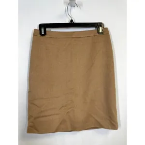 MAX MARA High Rise Wool Blend Pencil Skirt Camel Tan Made in Italy Size 6