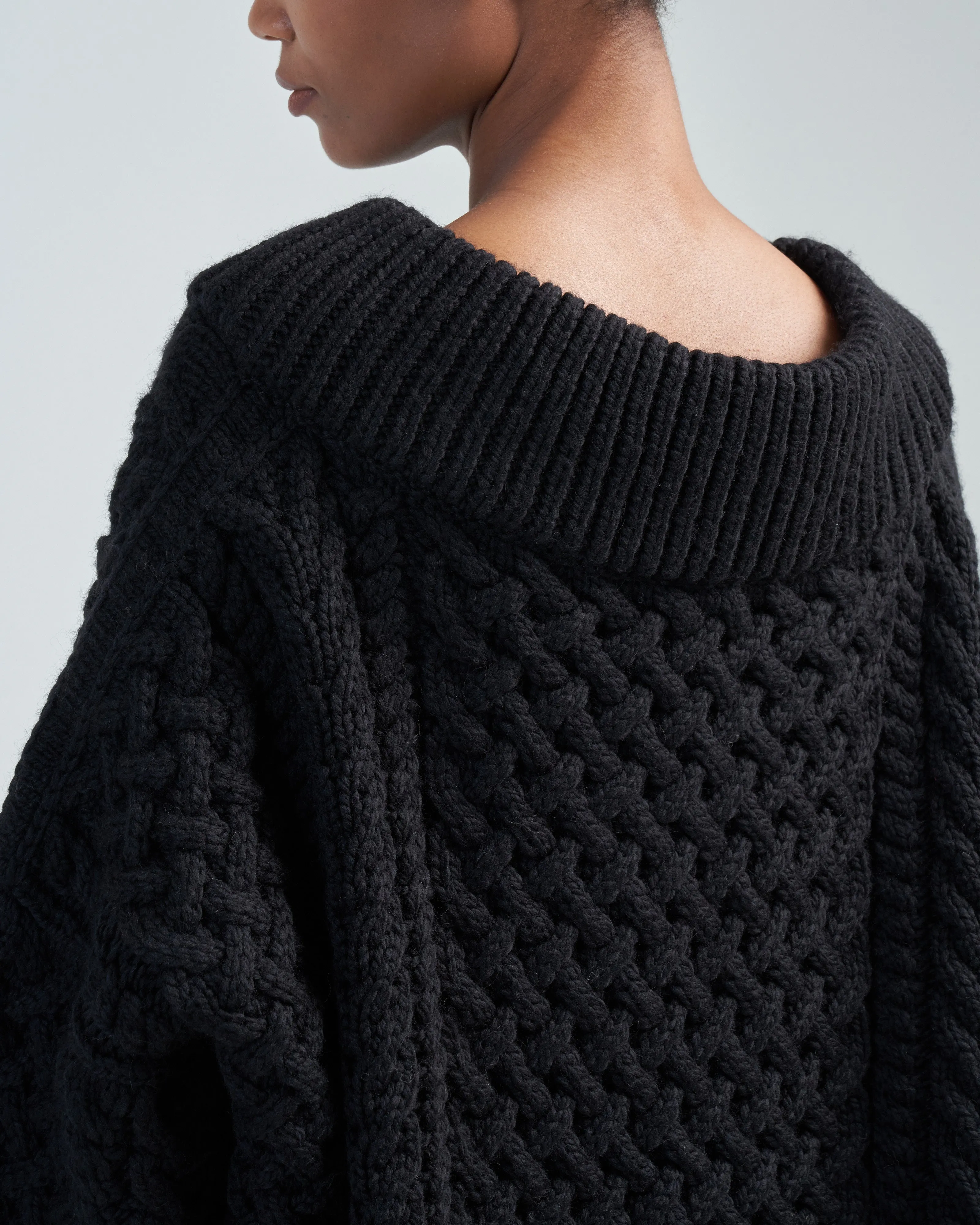 maxi v neck jumper