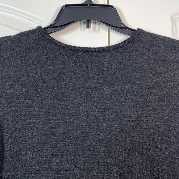 Mazzonetto 100% Wool Charcoal Gray Sleeveless Shift Mini Dress.