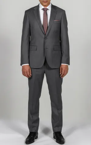 Medium Grey Slim Fit Wool Cashmere Suit