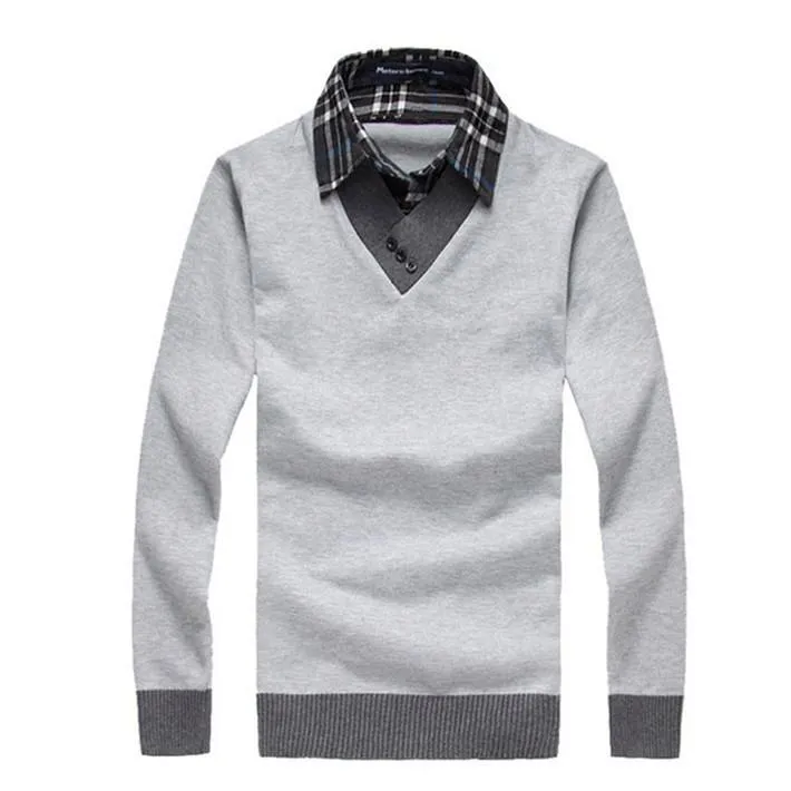 Men's V-Neck Dress Sweater