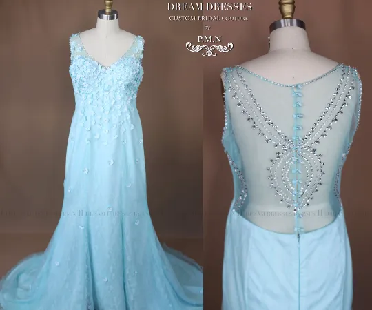 Mermaid Wedding Dress with Illusion Back (#JUDY)