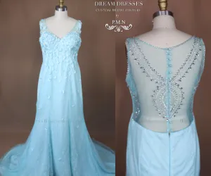 Mermaid Wedding Dress with Illusion Back (#JUDY)