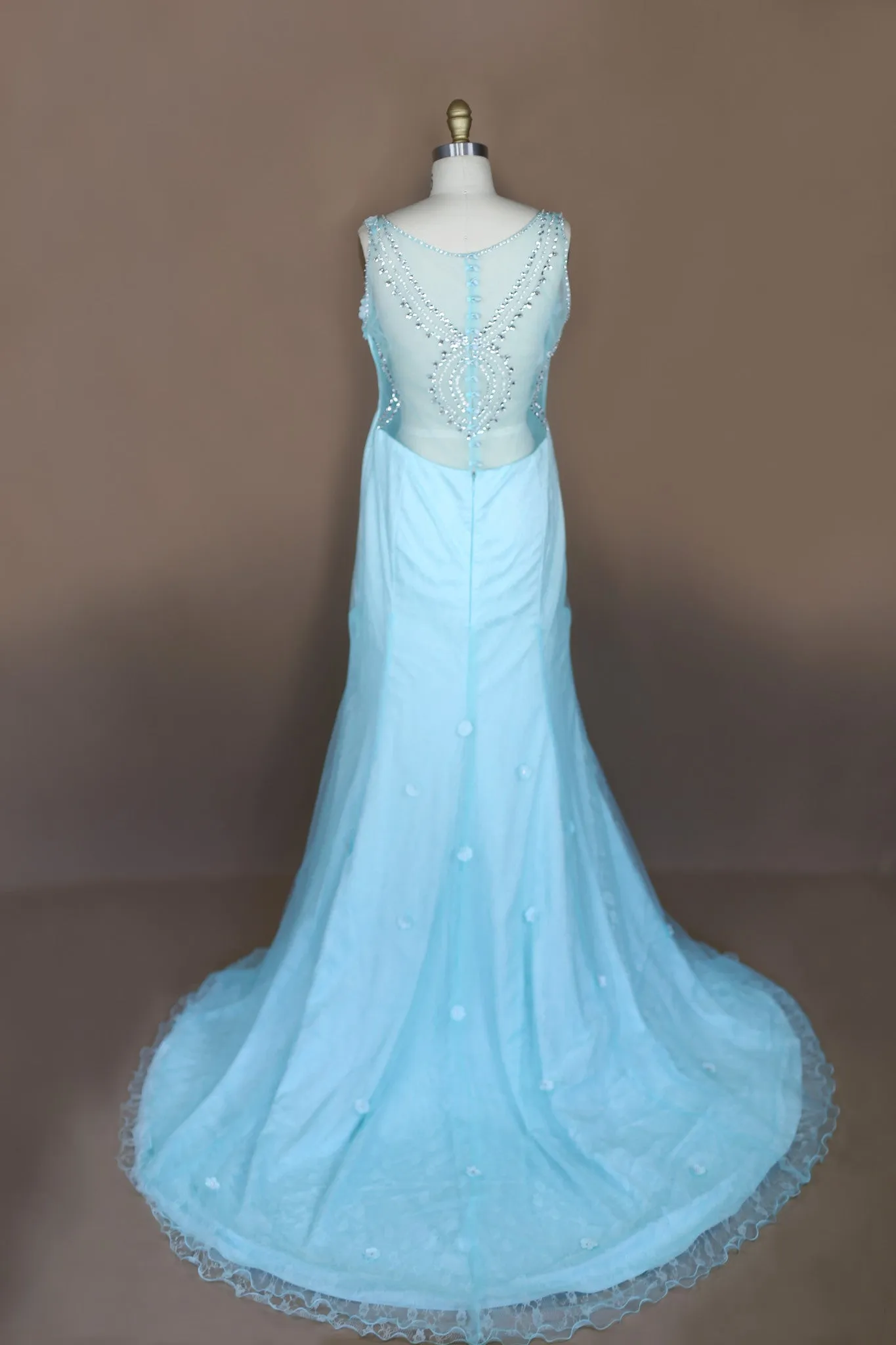 Mermaid Wedding Dress with Illusion Back (#JUDY)