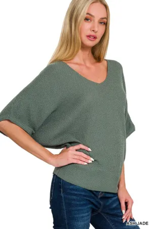 Merri V Neck Dolman Sweater