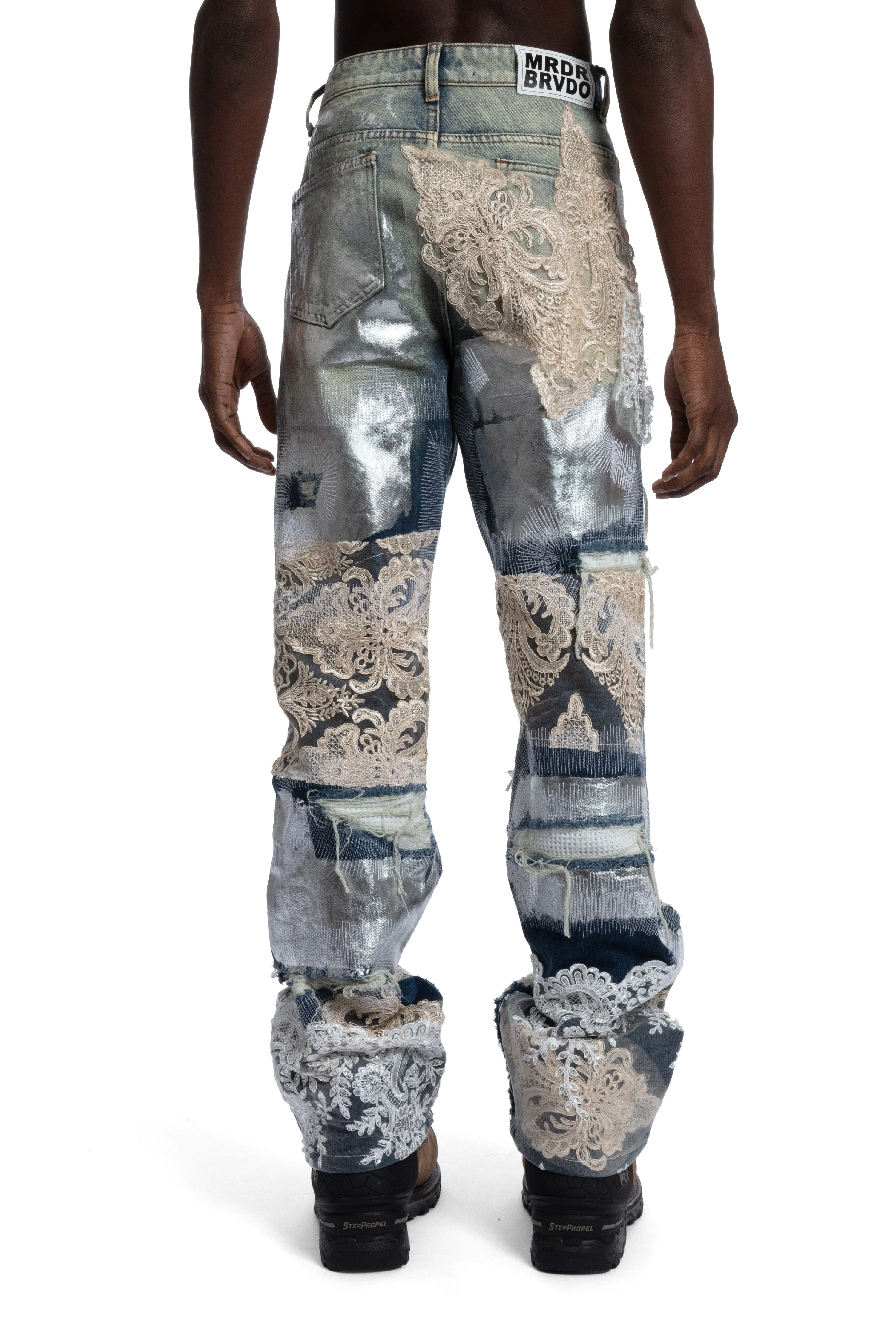 METAL LACE DENIM