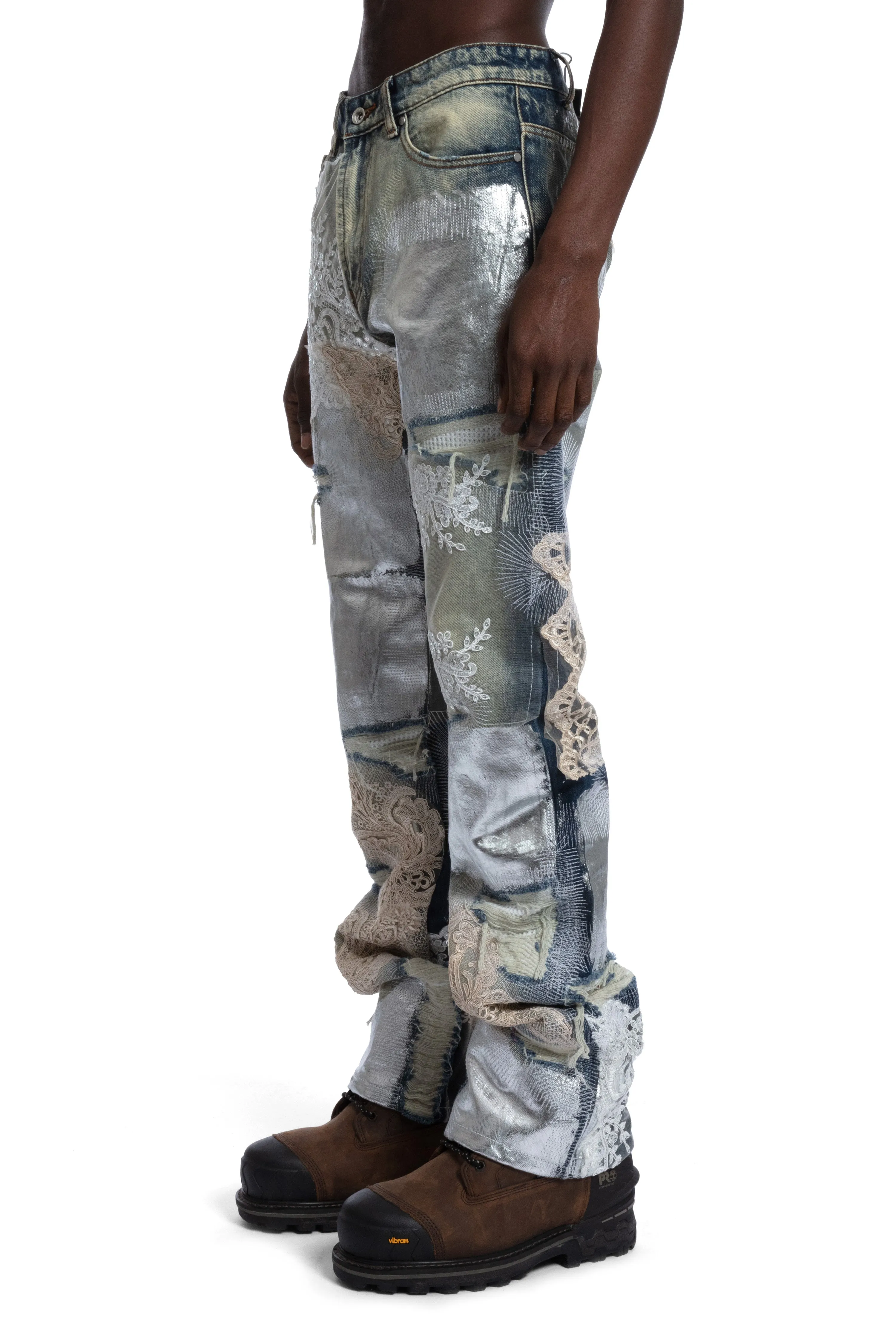 METAL LACE DENIM
