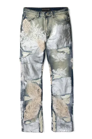 METAL LACE DENIM