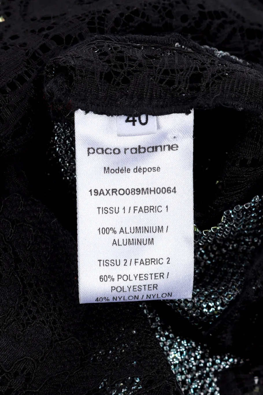 Metal Mesh Rose Lace Dress