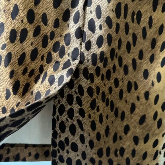 Michael KORS 4 Caramel/Black Leopard Print pencil Skirt, NWOT Cotton/Spandex
