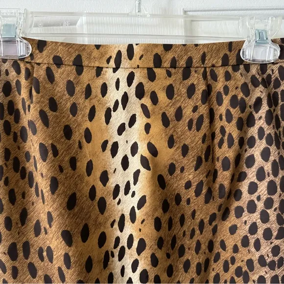 Michael KORS 4 Caramel/Black Leopard Print pencil Skirt, NWOT Cotton/Spandex