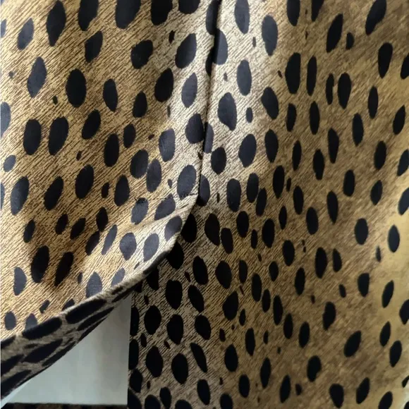 Michael KORS 4 Caramel/Black Leopard Print pencil Skirt, NWOT Cotton/Spandex