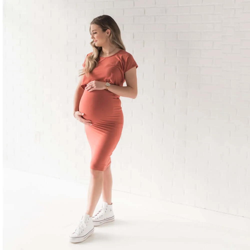 MILA PENCIL SKIRT- ROUGE