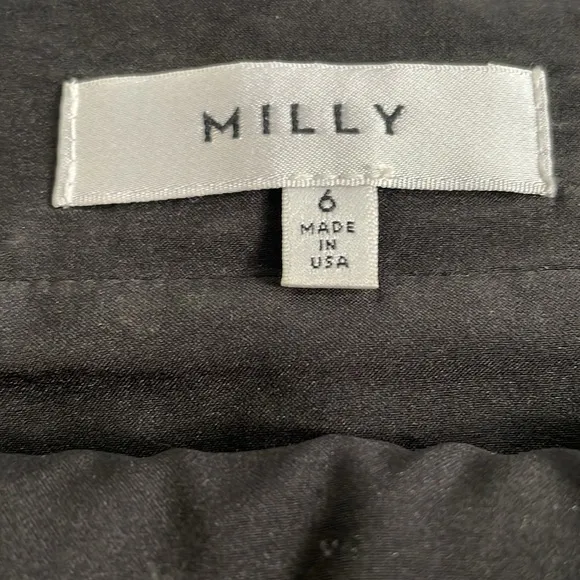 Milly pencil skirt beading, lam leather, tweed
