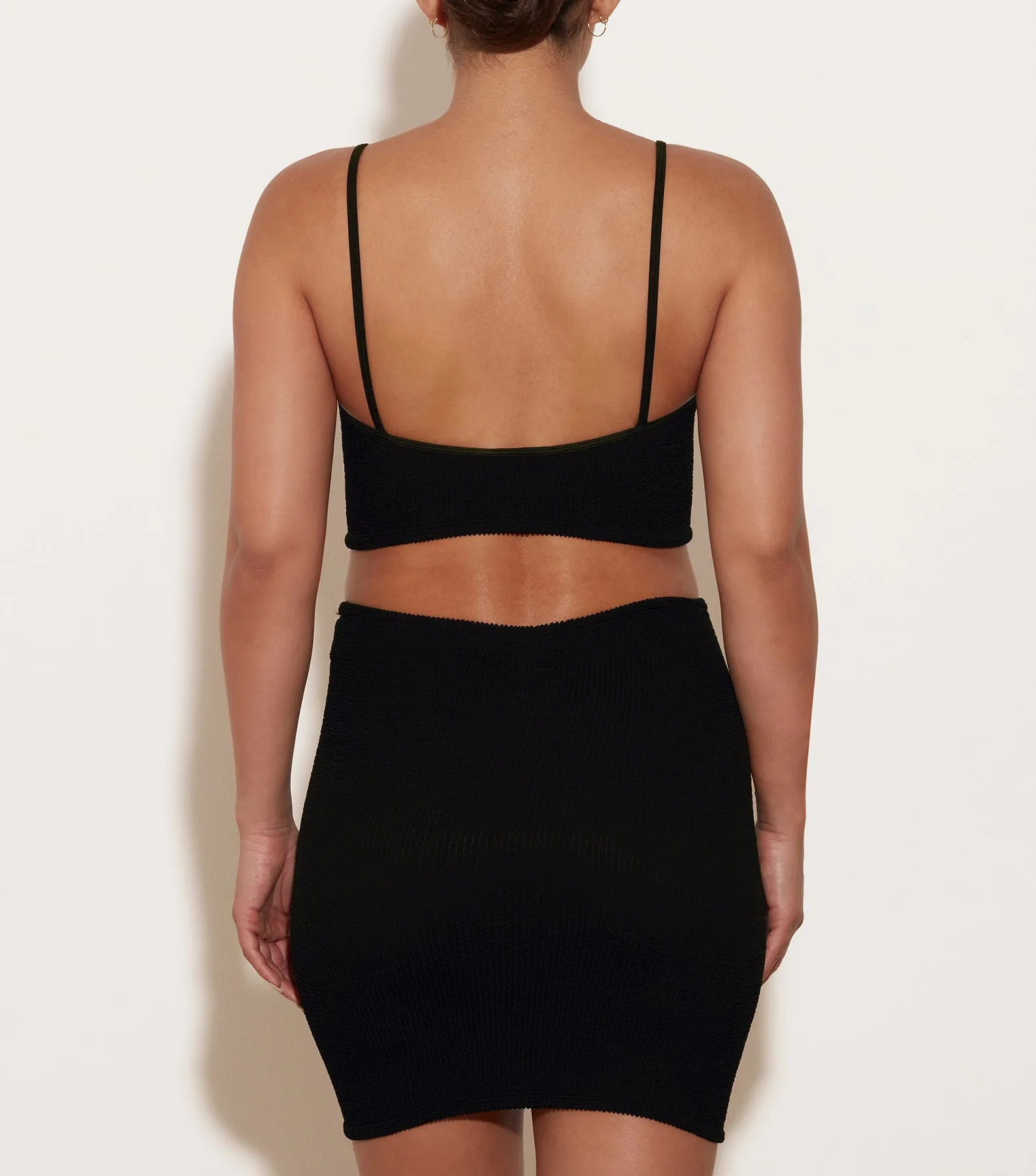 Mini Skirt/Strapless Tube Top - Black