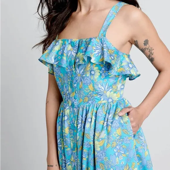 ModCloth Beckoning The Berkshires Fit and Flare Dress Size 16W