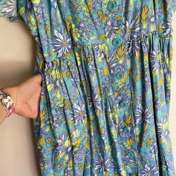 ModCloth Beckoning The Berkshires Fit and Flare Dress Size 16W
