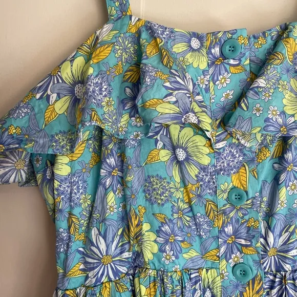 ModCloth Beckoning The Berkshires Fit and Flare Dress Size 16W