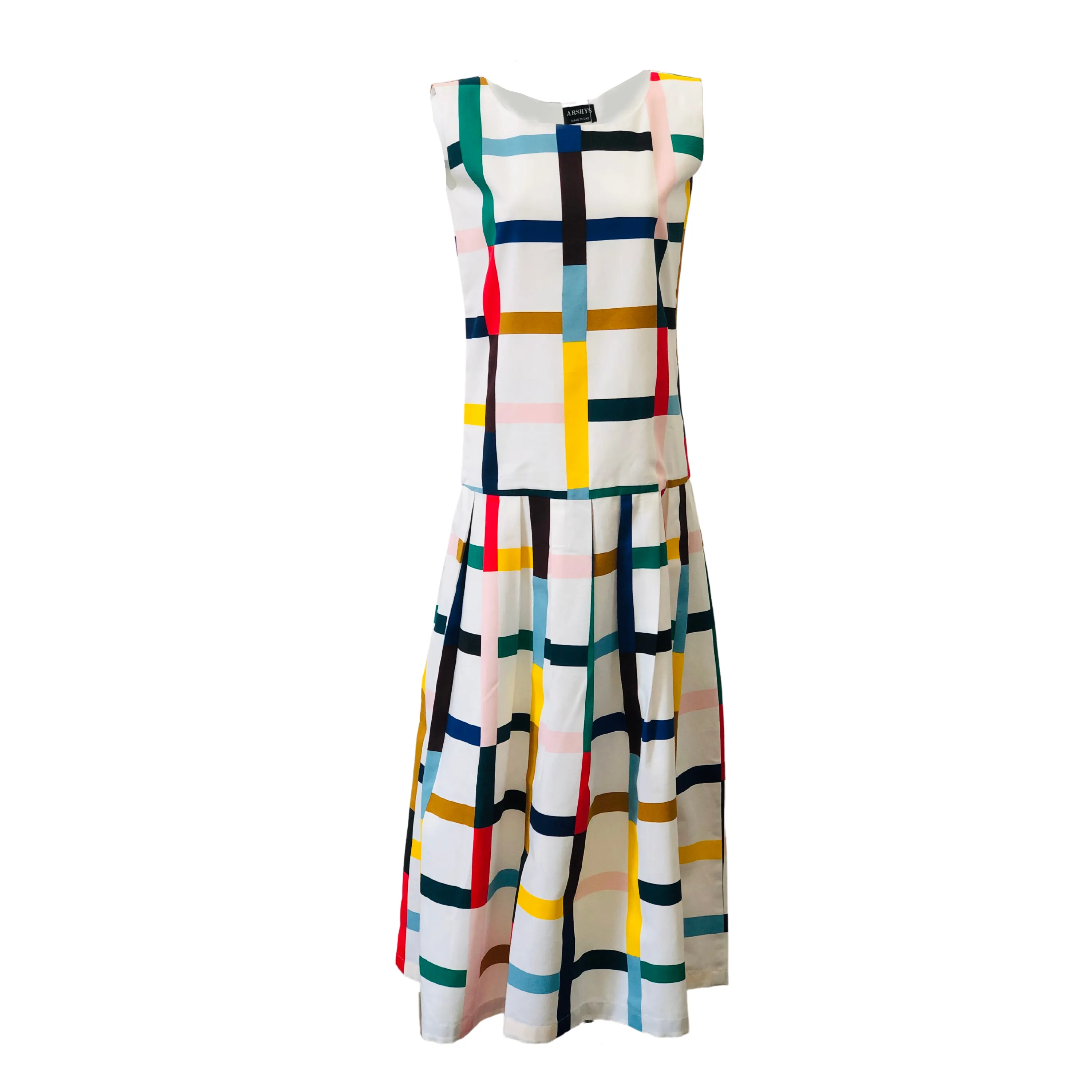 Mondrian Style Print Dress