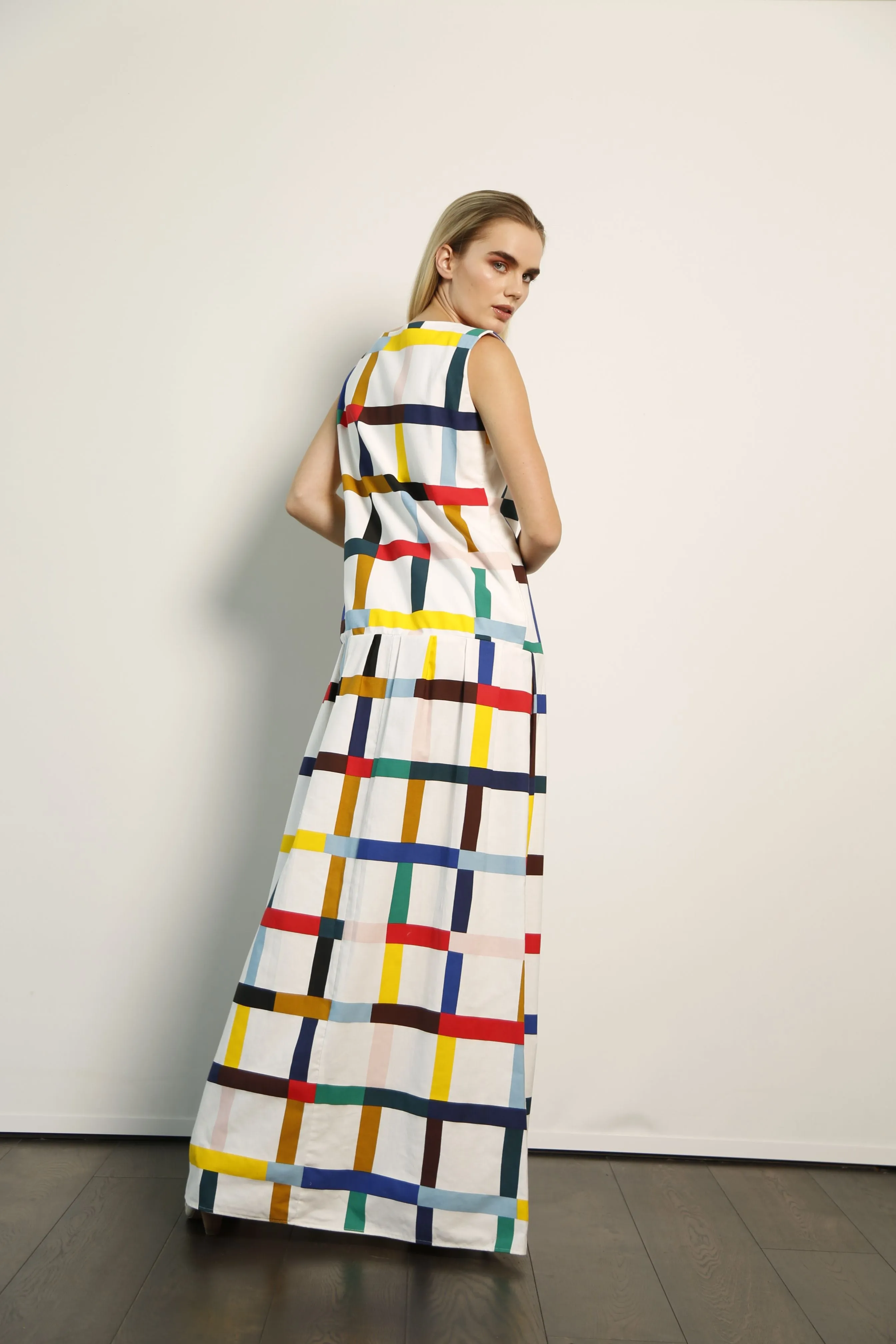 Mondrian Style Print Dress